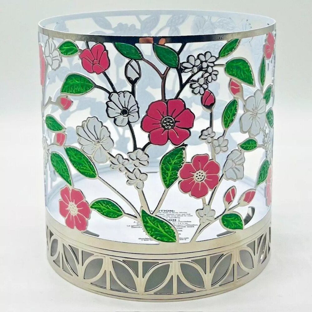 Bath & Body Works FLORAL Spring - 3 Wick Large Candle Holder Sleeve